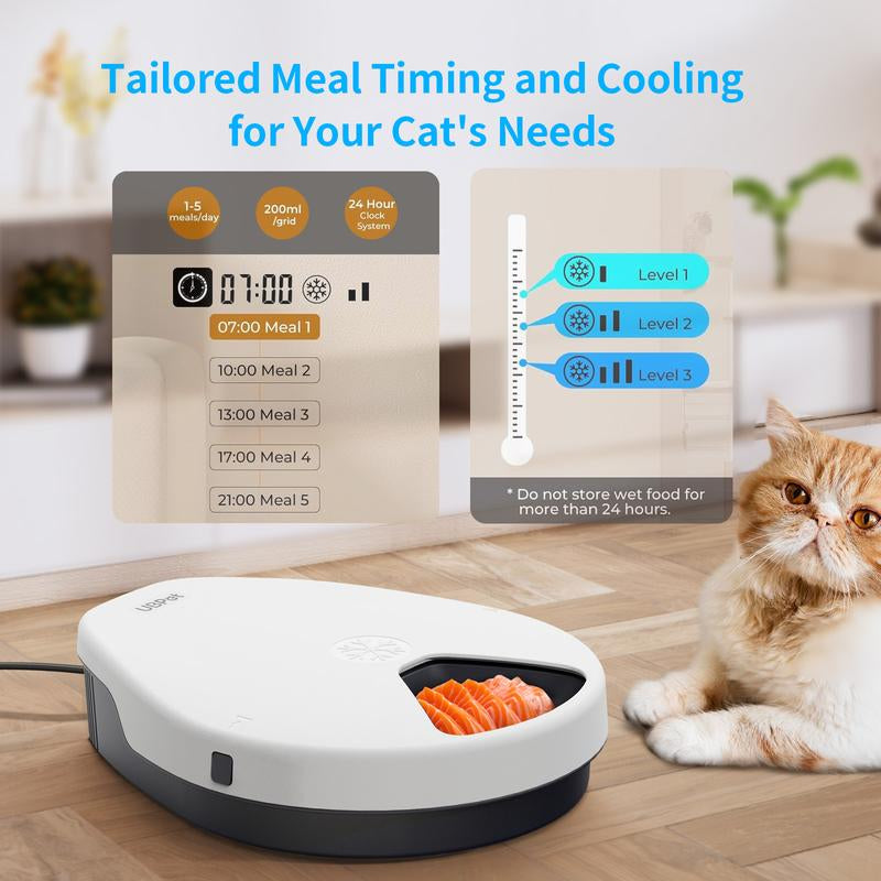 Automatic Refrigerated 5 Meal Cat Dog Feeder
