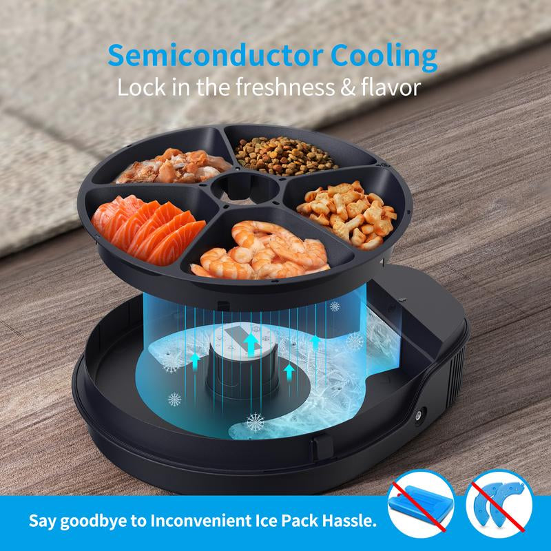 Automatic Refrigerated 5 Meal Cat Dog Feeder